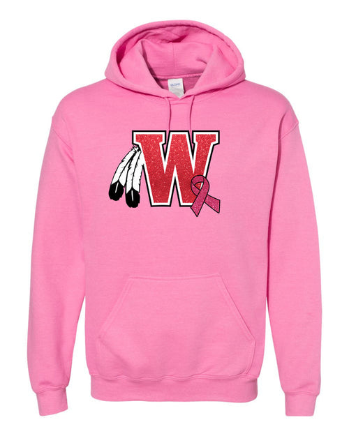 Warriors Pink Basic Hoodie- Matte and Glitter