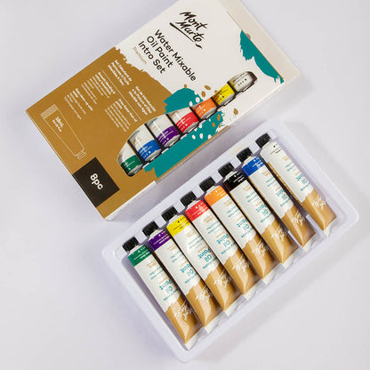 Water Mixable Oil Paint Intro Set Premium 8pc x 18ml  (0.6 US fl.oz)