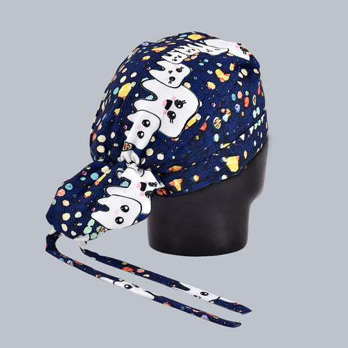 White Tooth N Gems Female Bun Cap 015
