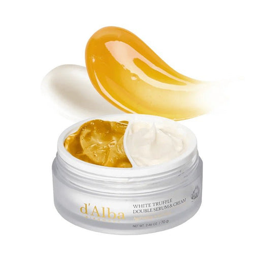 WHITE TRUFFLE DOUBLE SERUM & CREAM - Ser Si Crema 2 In 1 Pentru Hidratare Si Hranire Intensa - skinseen.ro