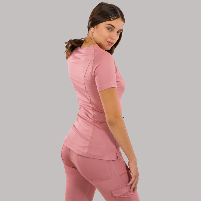 Women's Scrub Top 901 Rosewood, Super Stretch Scrubs