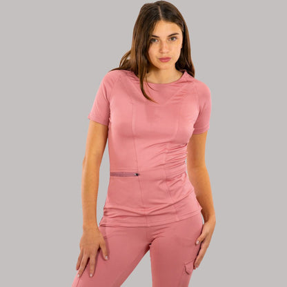 Women's Scrub Top 901 Rosewood, Super Stretch Scrubs