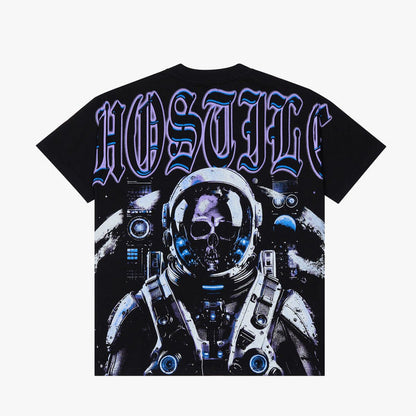 X HOSTIL -LOST IN SPACET . SHIRTE - HX-00017 - BLACK/PURP