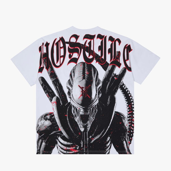 X HOSTIL PREDATOR T . SHIRTE - XH- 00013 - WHITE