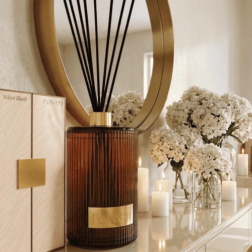 XL Baccarat Blush Scented Amber Tinted Glass Reed Diffuser Fragrance