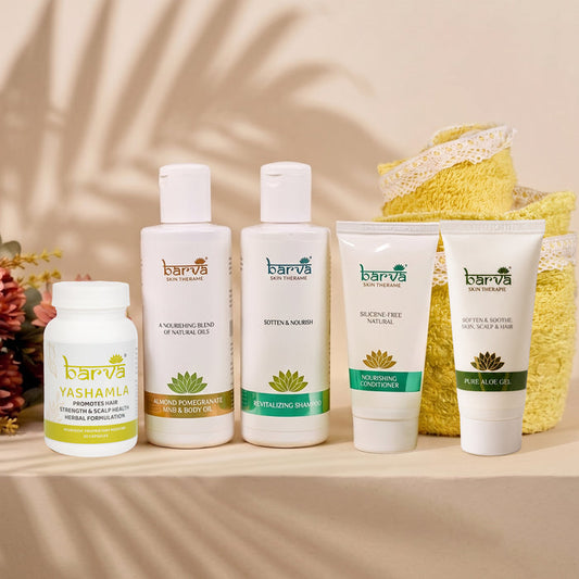 Yashamla, Hair & Body Oil, Shampoo, Conditioner, Aloe Gel with a Free Hair Wrap
