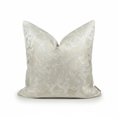 Yasmin Gold & Cream Metallic Cloud Print Cushion Cover - 50x50cm Textiles