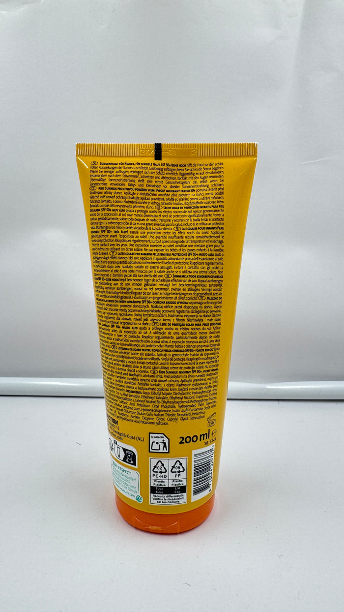 Zenova Suncare Sun Milk Sensitive 50+ SPF Kids 200 ml