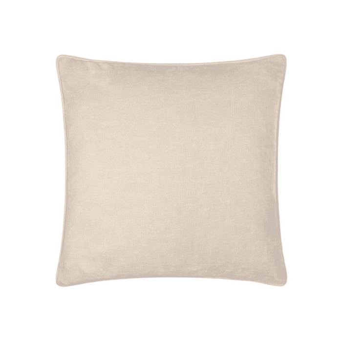 Zephyr Cream Heavy Chenille Velvet Feather Filled Cushion - 50x50cm Textiles