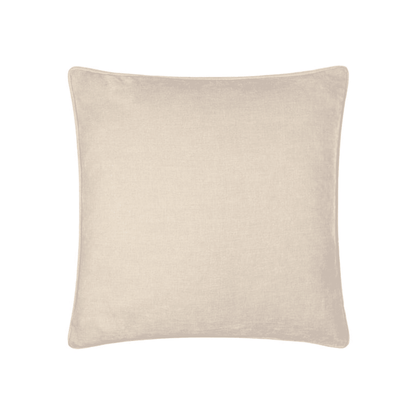 Zephyr Cream Heavy Chenille Velvet Feather Filled Cushion - 50x50cm Textiles