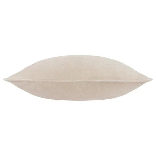 Zephyr Cream Heavy Chenille Velvet Feather Filled Cushion - 50x50cm Textiles