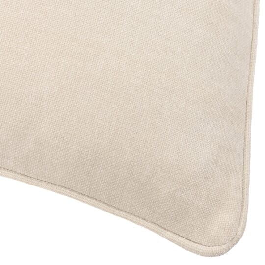 Zephyr Cream Heavy Chenille Velvet Feather Filled Cushion - 50x50cm Textiles